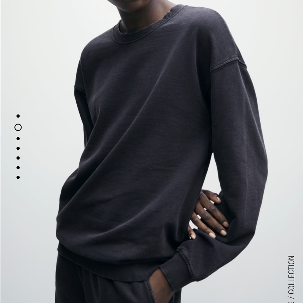 Zara oversized washed sweatshirt